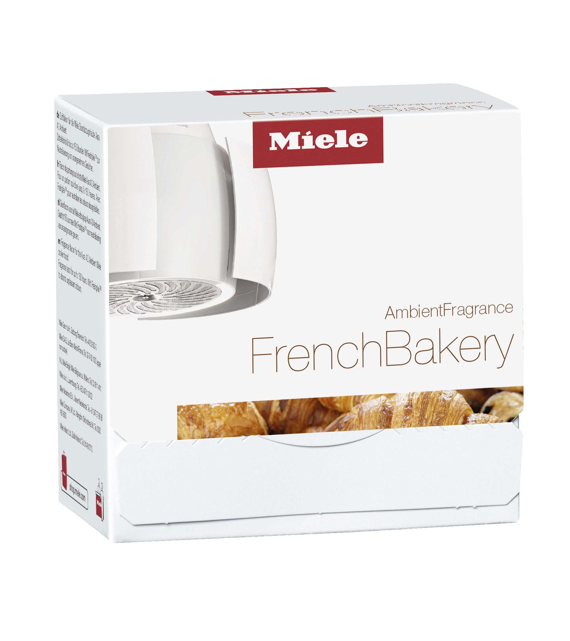 Ароматизатор для вытяжки Aura FrenchBakery AF FB 151 L Miele в официальном магазине Miele в Владивостоке, доставка в пределах Владивостока и России. Артикул 11385860. Лучшие цены, самый большой каталог в России, техника в наличии, быстрая доставка. Ароматизатор для вытяжки Aura FrenchBakery AF FB 151 L Miele купить в Владивостоке | Всегда в наличии! | Артикул 11385860 | Официальный сайт