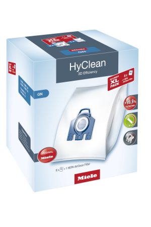 Комплект мешков пылесборников Allergy XL Pack 2 HyClean GN + фильтр HA 50 Miele купить в Владивостоке | Всегда в наличии! | Артикул 10632880 | Официальный сайт